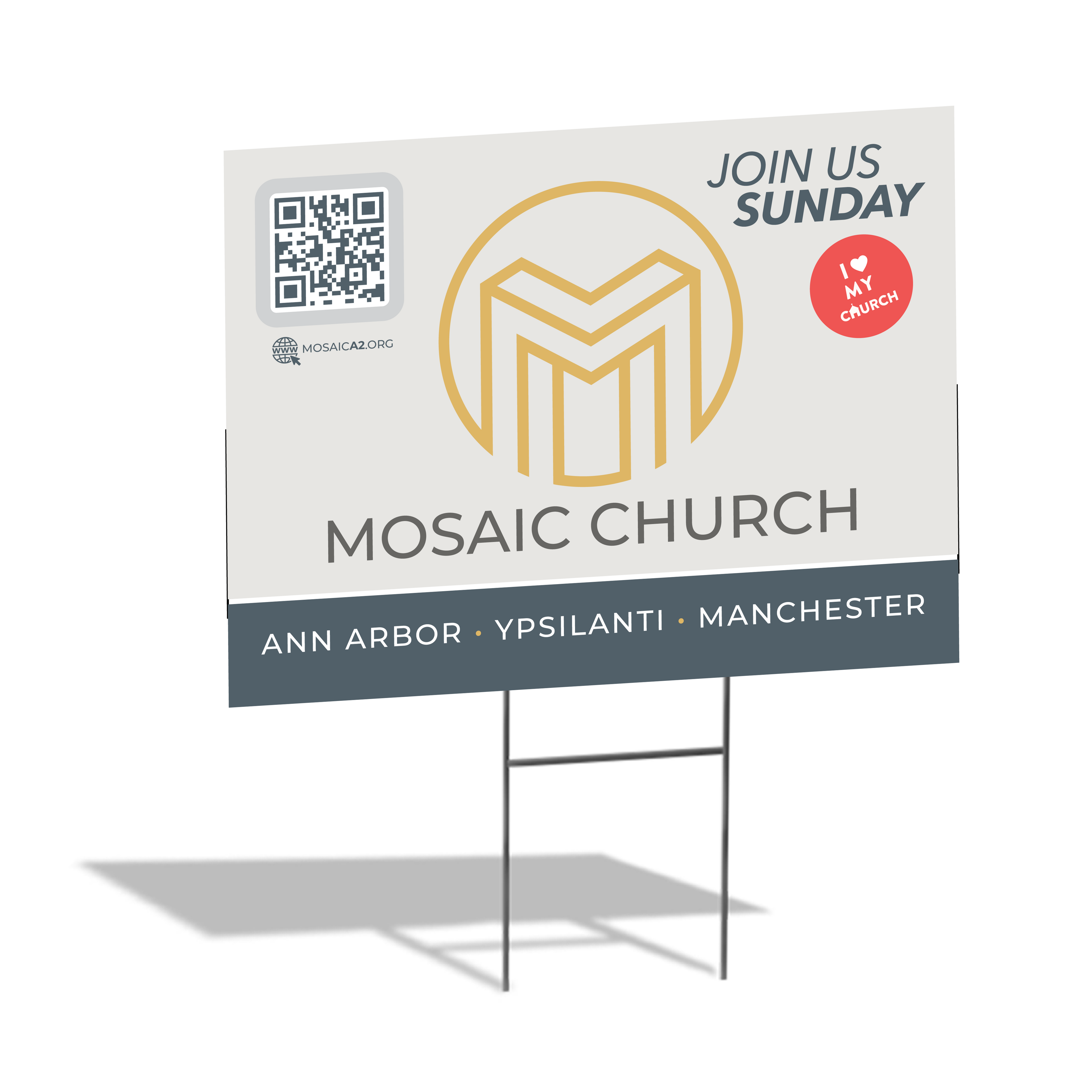 Mosaic Yard Sign
